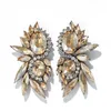 Dangle lustre clair strass boucles d'oreilles pour femmes coloré cristal pierre géoemtrique élégance fête bijoux cadeau accessoires
