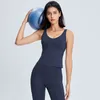 Slanke fit tanktops met verwijderbare cups yoga bh t-shirt trainingen fitness sweatshirt sexy lange lengte vest ademende top v nek sportbeha's vrouwen shirts l039