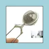 Tea Infuser Stainless Strainer Steel Pot Mesh Ball Leaves Filter Squeeze Locking Spice Spoon Drop Delivery 2021 Coffee Tools Drinkware Kit