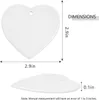 3-Zoll-Sublimationsrohling, weiß, für Weihnachten, Verlobung, individuelles Ornament, rundes Herz, Kreis, Sternform, Keramik, Weihnachtsbaumdekoration, Hangtag