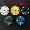 Kit di strumenti di riparazione Accessori per orologi Quadrante calendario da 28,5 mm Verde luminoso Adatto per movimento giapponese NH35 2Riparazione Hele22