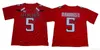 UF CEOC202 5 Patrick Mahomes II Texas Tech Red NCAA College Football Jersey Nome de costura dupla e número de alta qualidade