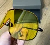 3ex0 Lunettes de soleil masque surdimensionnées pour femmes et hommes, monture tendance, métal noir/gris foncé, unisexe