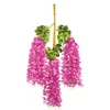 12Pcs/set 110cm Artificial Silk Wisteria Vine Hanging Flower Wedding Party Garden Outdoor Greenery Office Wall Decor