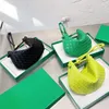 Turns Bag Designer BottegassVenetaa Tejido Cuero genuino Jodie Luxury Crochet Mujer Monedero Llano Hombro Lady Beading Bolsos Top 2022WWQ