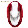 Scarves Arrival Women Fashion Garment Accessory Punk Style Rivet Pendant Necklace Scarf Jewelry Charms Solid Color262K292G