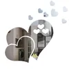 Mirrors Heart-shaped Acrylic Wall Stickers Self-adhesive Mirror Decal Art Removable Wedding Decoration Kids Room DecorMirrors
