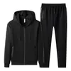 Survêtements pour hommes Survêtement pour hommes Automne Polyester Sportswear Deux pièces Ensemble Hommes Veste Pantalons de survêtement Vêtements Homme Survêtement Costumes de sport Fi