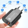 Chargeur de téléphone portable PD12W Adaptateur 5V 2.4a Type -C PD double USB UL EU UK Plug avec boîte d'emballage