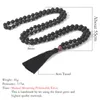 Hänge halsband 8mm lava rock sten man halsband boho retro yoga naturlig rudraksha bodhi frön buddha mens smycken presentspendant