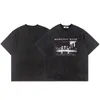 Uomo Thirt hip hop lavato hip hop antico maglietta stampata a lettere stampato harajuku cotone maglietta sciolta estate a maniche corte 220608