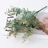 Artificial Plastic Eucalyptus Grass Plant Fake Greenery Flower Leaf Forks G21573