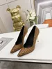 Catwalk chaussures habillées femmes importées véritables grandes lettres en cuir hauteur du talon 10 cm décoration confortable qualité douce taille supérieure 35-41