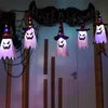 Strings LED Halloween Light Dekoracja wisząca migająca czarownica ducha 3 tryby oświetlenia do domu na zewnątrz oświetleni