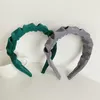 Nieuwe mode dames hoofdband geplooide haarband vaste kleur tulband meisjes zomer herfst hoofddeksel volwassen haaraccessoires