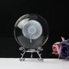 Decoratieve objecten Beeldjes Fengshui Crystal Ball Laser 3D Plant Paardebloem Moderne Bureau Woondecoratie Accessoires