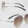Nowy metalowy metalowe okulary przeciwsłoneczne Kobieta DLX410-A-01 Mężczyzna i żeńskie owalne kształt styl Adumbral Driving Słońce Projekt Man Rames Mężczyznę Mężczyznę Rozmiar okularów 56-18-151mm