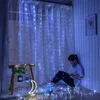 ストリングバッテリー駆動3x3m300 LED銅線LEDカーテンストリングライト防水パーティーウェディングイヤークリスマスガーランドルー