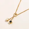 Luxury Design Women Necklace Choker Chain 18K Gold Plated Stainless Steel Necklaces Pendant Statement Wedding Jewelry Accessories ZG1584
