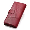 Fashion Long Wallet Outdoor Ladies Holders Leather Design Solid Color Purse