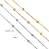 Chains Wholesale 1M 2M 5M Stainless Steel Gold Beaded Chain Link Ball DIY Anklet Necklaces Bracelet Jewelry Making AccessoriesChains