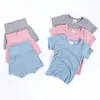 Zomer geboren babymeisjes jongens kleren sets geribbelde katoenen korte mouw t -shirt shorts 2pcs peuter baby high taille outfit set 220620