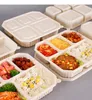850 ml fabryka dobrej jakości jednorazowe wydzielacze jedzenie na wynos kukurydziane plastikowe pudełko na lunch 7101305