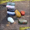 Kunst- en ambachten kunst geschenken Home Garden Natural Crystal Stone Ornamenten Coffin Vorm Reiki Healing Chakra Quartz Mineral Tu Dhrj3