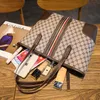 Bolsos grandes de hombro para mujer, bolsos grandes de cuero a la moda de lujo para compras de diseñador a cuadros, bolsos de viaje para fiesta, bolsos para ordenador portátil para mujer 2022