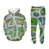 Agasalhos masculinos Toy Car Mat Pullover Hoody Jogger Conjuntos 2 tipos de tecido para suas opções Masculino