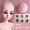 BJD DOLLS 60CM 20 مفصل 3 أزواج غطاء الشعر القابل للفصل