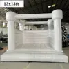 Commerciële kwaliteit bounce huis volledig PVC opblaasbare bruiloft springkasteel springen bed kinderen audits jumper wit voor plezier binnen buiten met blower gratis schip