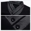 Fashion Brand Trend Slim Fit Long Sleeve T Shirt Men Patchwork Collar Tee V-Neck Men T-Shirt Cotton T Shirts Plus Size 5XL 220408