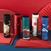 Drinkware mokken retro Chinese stijl thermo fles cup slim temperatuur display drinkbare warmte hold vacuüm kolf voor thermosmokbeker