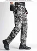 Airborne Jeans Casual Training Cotton Breathable Multi Pocket Military Army Camouflage Cargo Pants Trousers for Men 28-38 G220507