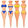 4pc/tas Exquise duurzaam plastic sexy meisje bikini meisje golfmodel tee vrouw model golftjes