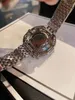 Dames couleur gemme montre taille 36mm importé mouvement à quartz 316 boucle déployante en acier fin cadran en diamant