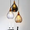 Pendant Lamps Modern Glass Lights Water Drop Lampshade Lamp LED Hanging Kitchen Loft Decor Bar Dining Room Light FixturesPendant