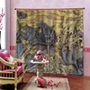 High Quality Luxury Blackout Window Curtain landscape Living Room Bedroom blackout curtains 100%