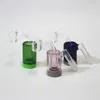 Glass Bong Hohadahs Ash Catcher Perc 3カラー14mmオスからメスの90度アシュキャッチャーウォーターパイプバブラー