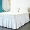 Кровать юбка белая обертка вокруг эластичных рубашек без кровати поверхности двойной/ полная/ королева/ король размер 38 см. Высота Home El Использование 220623