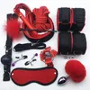 Bed Bondage Set BDSM Kits sexy Toys For Adults Games Nipple Clamps Adult Woman Couples Anal Butt Plug Tail