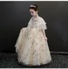 Stock 2-14 Lata Koronki Tulle Kwiat Girl Sukienki Łuki Pierwsza Komunia Święta Księżniczka Suknia Balowa Suknia Ślubna Pacjenta Dress