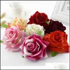 Decorative Flowers Wreaths Festive Party Supplies Home Garden 30/50Pcs Artificial Quality Roses Head Scrapbook For Decor Wedding Flower Ch