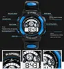 Mens Boy's Sports Uhr LED Digitaluhren Für Männer Glasschieber 30m Wasserdichte Silikonband Armbanduhr Alarm