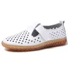 Sandales d'été en cuir véritable pour femmes, chaussures plates confortables, mocassins à enfiler, 2022 Sapato FemininoSandals