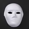 Hand DIY Effen Witte Maskers voor Mannen Volledige Gezicht Papieren Pulp Lege Unpainted Masquerade Party Mask voor Decoratieve 10 stks / partij