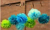 50 Stück 20 cm (20,3 cm) Seidenpapier-Poms in verschiedenen Farben für Party, Hochzeit, Gartendekoration