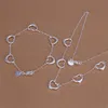 Alta série 925 Sterling Silver Cinco peça Jewelry Set DFMSS186 Brand New Factory Direct 925 Pulseira de colar de prata