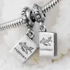 Dangle Passport Adventure vous attend avec Clear CZ 100% 925 Perles en argent sterling Fit Pandora Charms Bracelet Authentique DIY Bijoux de mode